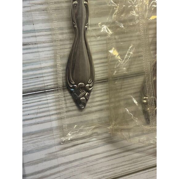 Rogers Oneida Old South II Stainless Steel Serving Spoon Fork Silverplate 2pc - Picture 2 of 12